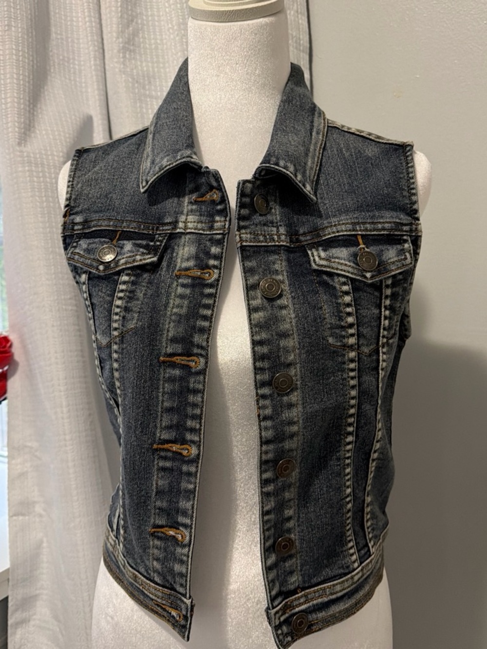 & Other Stories Washed Black Denim Vest